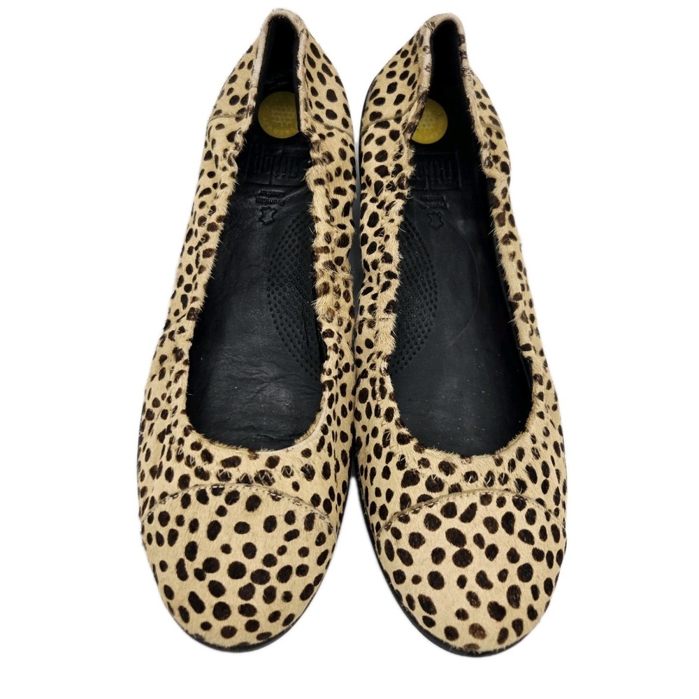 Fitflop ~ Ballet Flats ~ Beige Animal Print ~ Calf Hair Women's Euro 43 US Sz 12